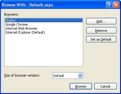 vs2010defaultBrowser